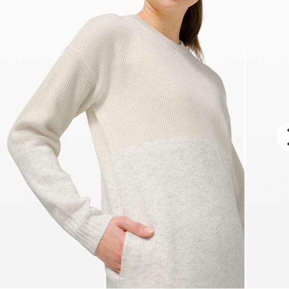Lululemon Restful Intention Sweater Heathered Light Ivory Wool Cashmere - Picture 16 of 16